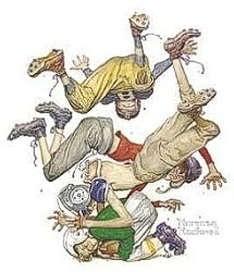 Norman Rockwell ~ Postcard ~ Football ~ First Down(Size 8"x10")