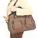 Snoozer Deluxe Pet Tote in Brown Medium Color:Brown