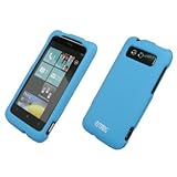 EMPIRE Light Blue Rubberized Hard Case Cover for HTC Trophy T8686