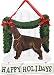 Irish Setter Happy Holidays Sign (Picket Fence)