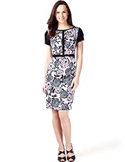 Cotton Rich Floral Print Panelled Dress