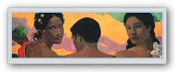Three Tahitians (Detail) by Paul Gauguin 36.75"x11.125" Art Print Poster