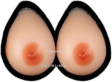 C Cup 800gr Per Pair Mastectomy Transvestite Silicone Breast Form Crossdresser Prosthesis