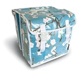 Basil Blossom Twig Water Repellent Bicycle Pannier Bag, Blue