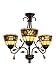 Dale Tiffany TH90230 Pebblestone 3-Light Chandelier, Antique Golden Sand and Art Glass Shade