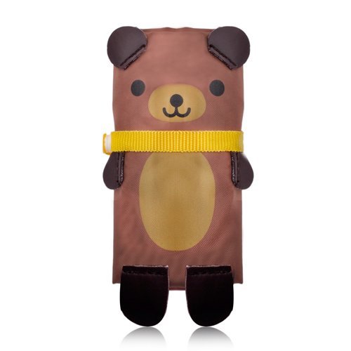 Alice Reusable Shopping Tote Bag - Folded Into A Bear - Brown,Gift Ideas