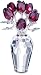 Swarovski Crystal Red Roses Rhodium 627098