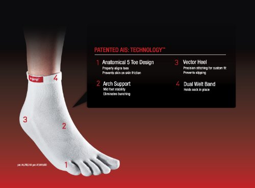 Injinji Performance Original Weight Micro Socks Chaussettes-White-S