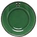 Majolica Fleur De Lis Ceramic Pottery Dinner Plate Green 10.5D Set / 2