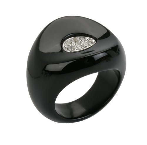 Cobra Isis Silver Sterling Women's Ring with Black Onyx - Size N - JR670AGNO54