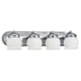 Sea Gull Lighting 44052-05 Cassie Four-Light Vanity, Chrome Finish with Etched Opal Glass