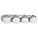 Sea Gull Lighting 44052-05 Cassie Four-Light Vanity, Chrome Finish with Etched Opal Glass