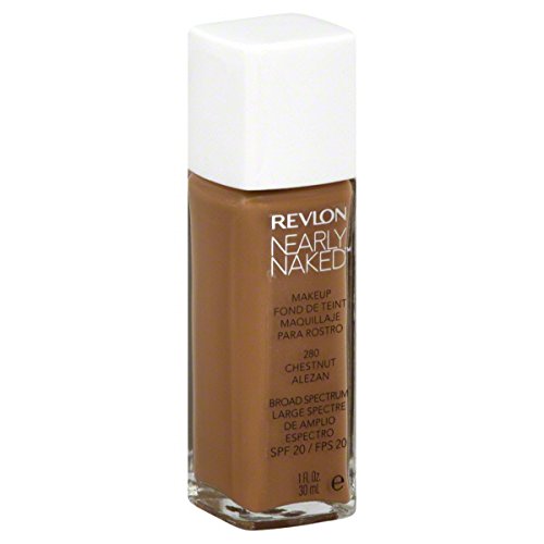 Revlon Nearly Naked Liquid Makeup Broad Spectrum SPF 20, #280 Chestnut, 1 Fluid Ounce