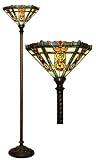 Tiffany style Roma Torchiere Lamp
