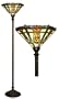 Tiffany-style Roma Torchiere Lamp