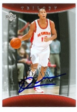 Boris Diaw Autographed/Hand Signed Basketball Card (Atlanta Hawks) 2004 Upper Deck Trilogy #3