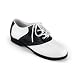 SADDLE-08, Child Flat Saddle Shoes, Black/White, Size Large(2/3)