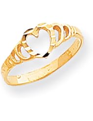 14k Gold Childrens Heart Ring