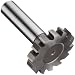 Niagara Cutter B555 Straight Tooth Shank Type Keyseat Cutter, High Speed Steel, Uncoated (Bright), Round Shank, 1-1/2" Cutter Diameter, 14 Tooth, 1/4" Width