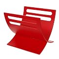 Japanese-Style Curved Magazine Rack - Red