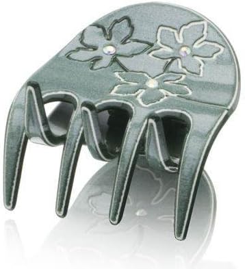 JLN Design Acrylic Jaw Clip - Flowers (Small) Model No. F0467 (Green)