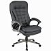 Boss High Back Executive Chair with Pillow top Pewter Finished Base and Arms