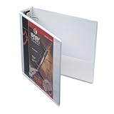 Cardinal Easyopen Clearvuet Locking Round Ring Binder, 2in Capacity, White (CRD11120)