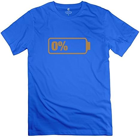 RBANW Men's T-shirt Battery Empty 1 F1 Size M RoyalBlue