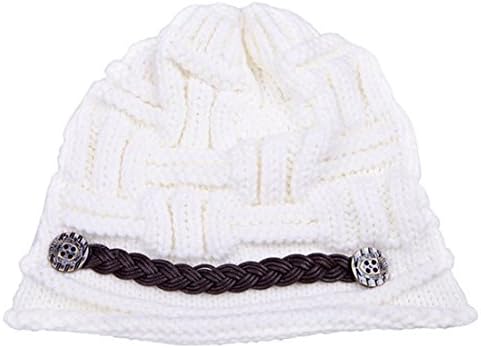 Sunnydate Women's Fashion Crochet Cable Braid Knit Jeep Visor Beanie Hat