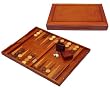 18" Burlwood Backgammon Set w/ stripe