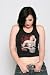 Skulbone Ladies Gothic Beater Shirt Night Cap Sexy Vampire Print Beater Shirt Small - Plus XL