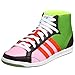 adidas Originals Women's Adi Hoop Mid W Court Shoe,Green/Lava/Pink,9.5 M US