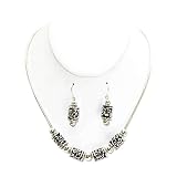 Silver Designer Necklace Earring Set Fashion Jewelry