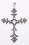 Sterling Silver 'n MARCASITE Victorian 2" Cross Pendant