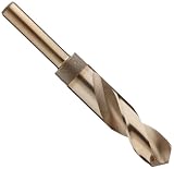 Chicago Latrobe 190C Cobalt Steel Reduced Shank Drill Bit, Gold Oxide Finish, Round Shank, 118 Degree Split Point, 19/32" Size