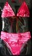 Girls 7-16 2-piece Swimwear Triangle Top Bikini Pink/Palm Trees