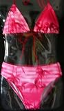 Girls 7-16 2-piece Swimwear Triangle Top Bikini Pink/Palm Trees