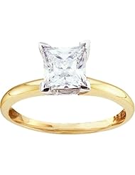 0.50CTW PRINCESS DIAMOND SOLITAIRE. (SUP)