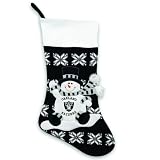 24" NFL Oakland Raiders Knit Snowman & Snowflake Christmas Stocking