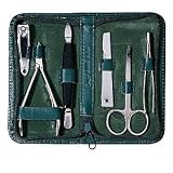 Black Royce Leather Womens Manicure Kit