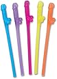 Beistle 60692 Multicolored Willie Straws, 7.75 Inch, 10 Count