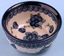 Polish Pottery Small Bowl / Condiment Dish 1 3/4" H x 3 1/4" Diameter