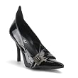 Womens Witch Costume Shoes 3 3/4 Inch Sexy High Heel Shoe Pointed Toe Witch Spiderweb Black