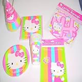 女の子のパーティーセット キティのパーティセットの画像