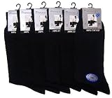 6 pairs mens 100% cotton black socks