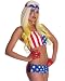 Lady Gaga American Flag Costume, Headband Wig and Gloves ARE INCLUDED, Officially Licensed Lady Gaga Wonder Woman Halloween Costume, THESE WILL NOT LAST, Small(6-10)