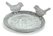 Bird Feeding Plate with Love Birds (Antique Grey)