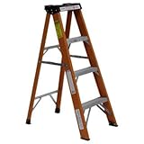 UPC 026042371243 product image for Michigan Ladder 3712-04 250 Pound Duty Rating Type 1 Fiberglass Stepladder, 4-Fo | upcitemdb.com