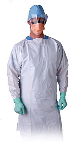 Over-the-Head Microporous Breathable Thumb Loop Isolation Gowns, Extra-Large, White-40 Per Case