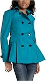 Miss Sixty Ladies Short Double Breasted Pleated Pea Coat
